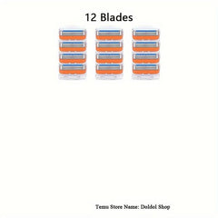 5-Layer Orange Shaving Razor Set for Men and Women