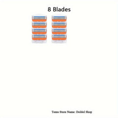 5-Layer Orange Shaving Razor Set for Men and Women