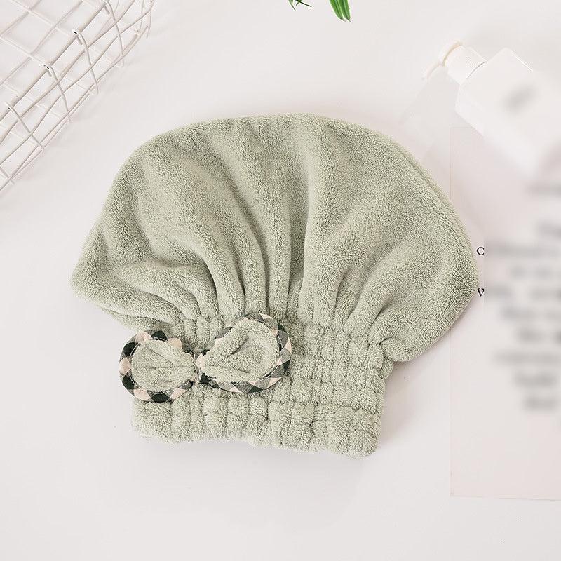 Women's Thickened Coral Fleece Hair Drying Cap