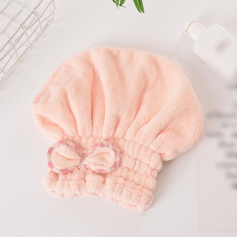 Women's Thickened Coral Fleece Hair Drying Cap
