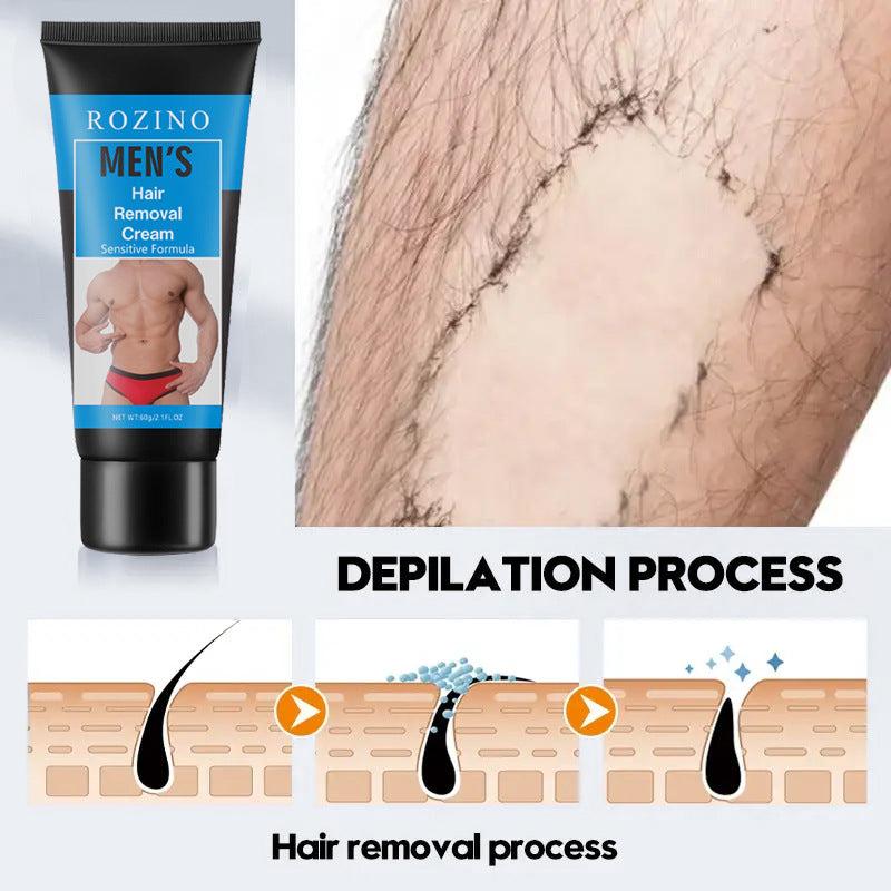 Men Hair Removal Cream Gentle Hair Remover For Unwanted Body Hair 60g