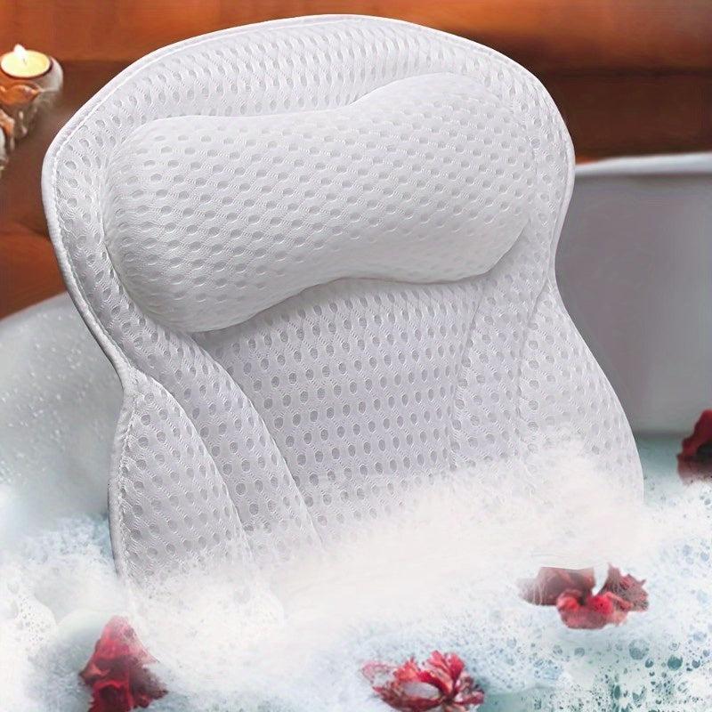 Spa Bathtub Headrest Pillow With Suction Cups Non Slip Cushion