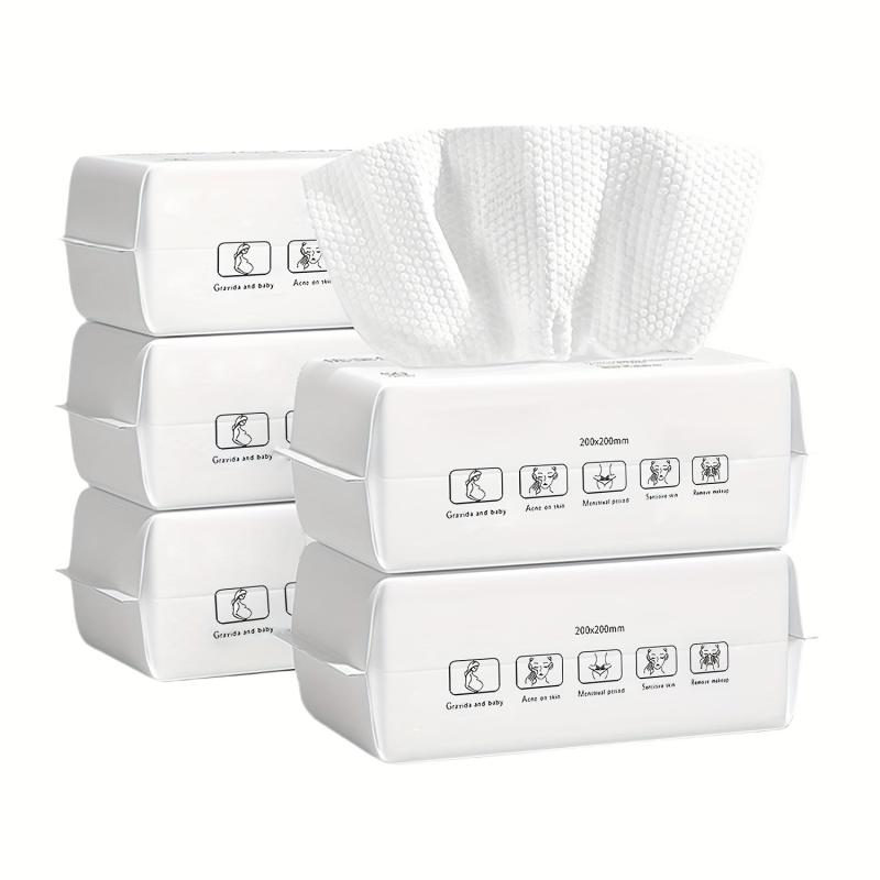 100 Pcs Disposable Face Towel For Washing Soft Dry Wipes Facial Cloths