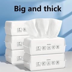 100 Pcs Disposable Face Towel For Washing Soft Dry Wipes Facial Cloths