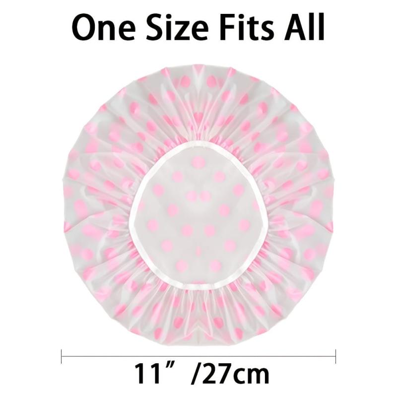4pcs Reusable Waterproof Shower Cap for Women
