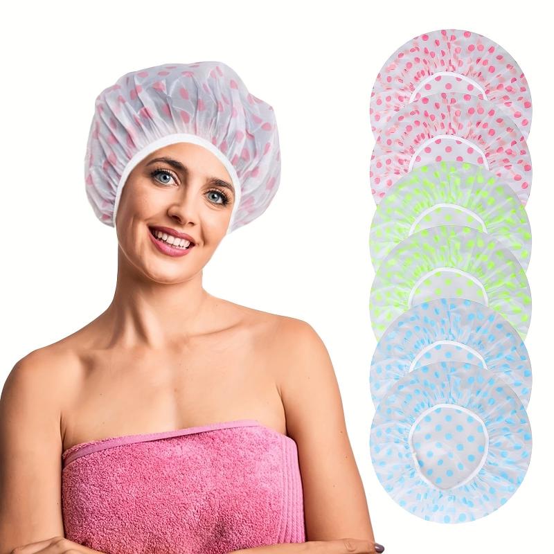 4pcs Reusable Waterproof Shower Cap for Women