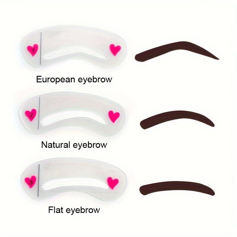 Eyebrow Shaping Stencils Grooming Kit for Women - Beauty Modeling Makeup
