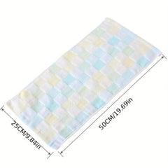 3pcs Colorful Plaid Hand Bath Towel Soft Absorbent Towel for Bathroom