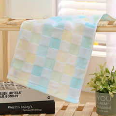 3pcs Colorful Plaid Hand Bath Towel Soft Absorbent Towel for Bathroom