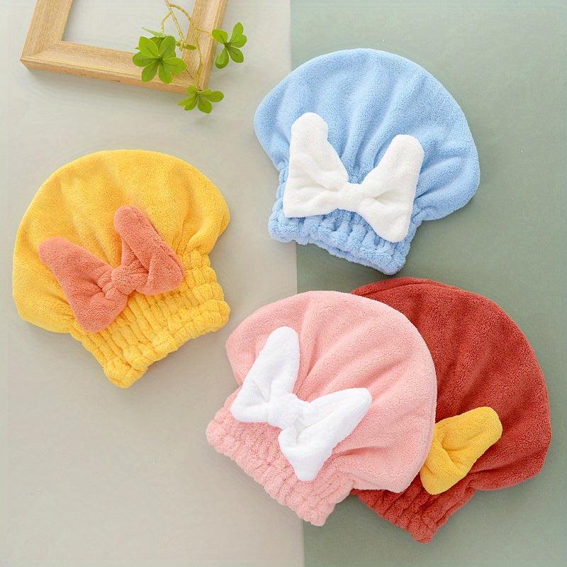 2-Pack Quick Drying Hair Towel Wrap Microfiber Absorbent Hair Turban