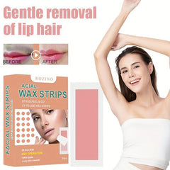 30 Pcs Facial Wax Strips Hair Removal For Women Quick & Painless Waxing Kit