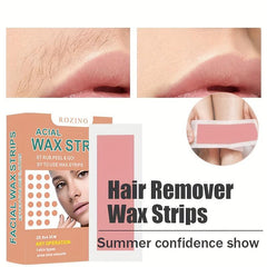 30 Pcs Facial Wax Strips Hair Removal For Women Quick & Painless Waxing Kit