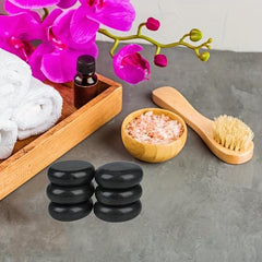 6pcs Large Hot Massage Stones for Home and Professional Hydrotherapy
