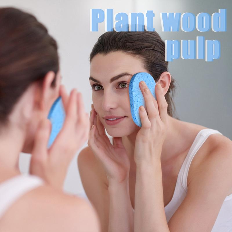 10pcs Natural Cellulose Facial Sponges Exfoliating Makeup Remover Sponge Pads