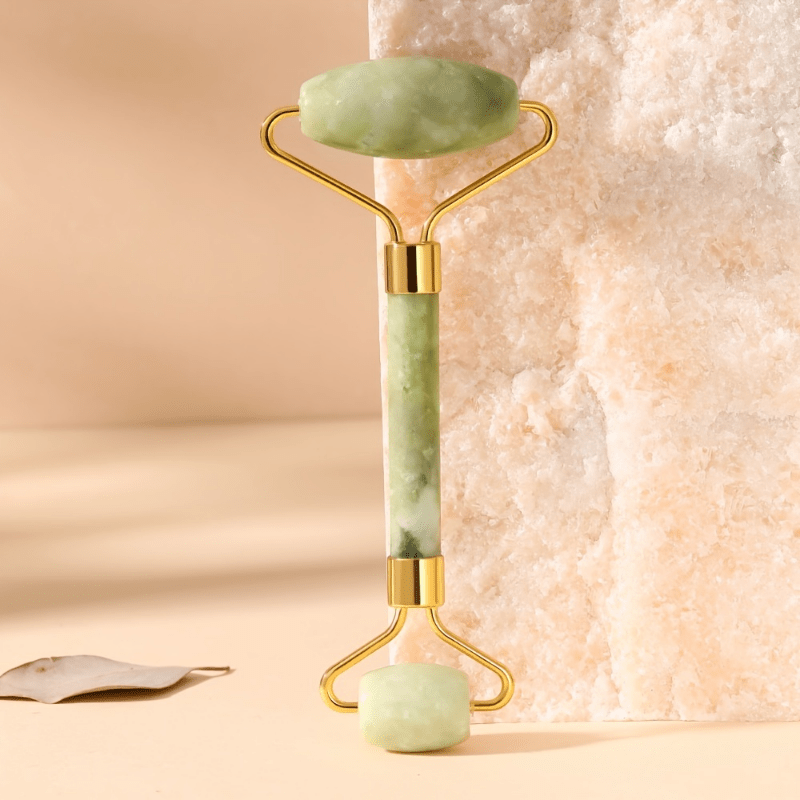 Jade Roller Massager and Scraping Plate Set