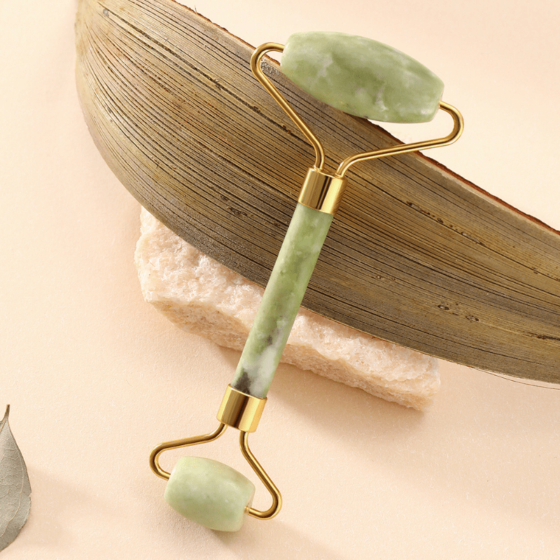 Jade Roller Massager and Scraping Plate Set