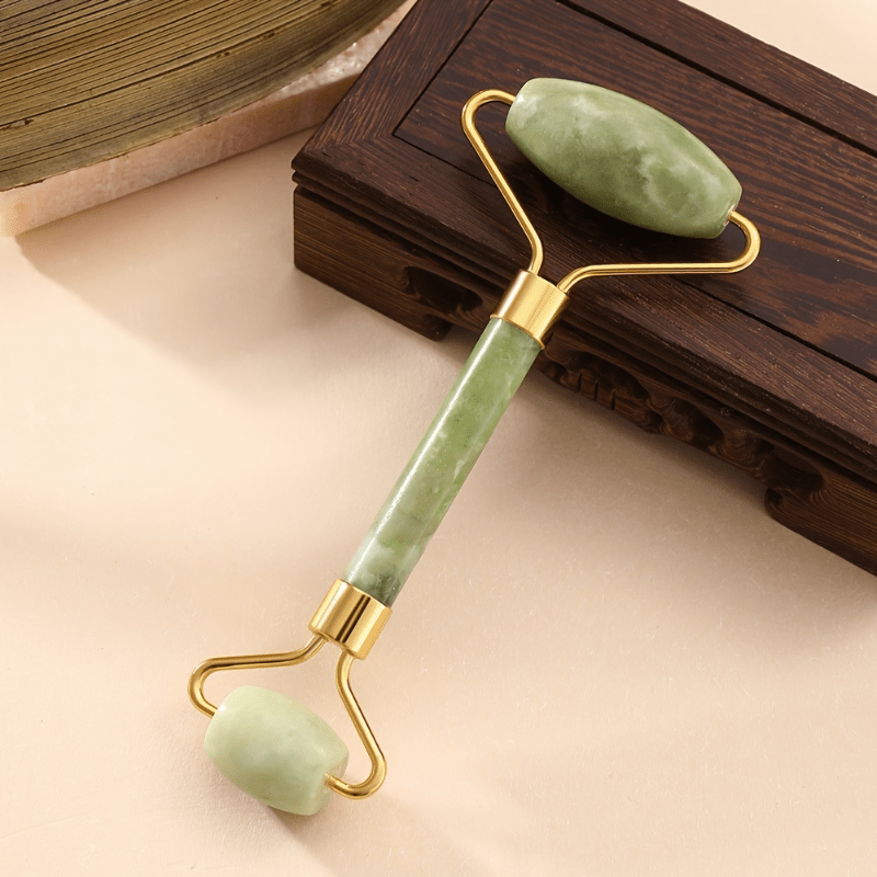 Jade Roller Massager and Scraping Plate Set