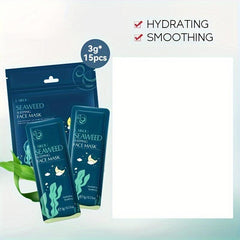15pcs Seaweed Sleeping Mask Control Brightening Gel Mask
