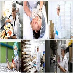 98pcs Disposable Non Woven Shower Cap Elastic Dust Cap Pink