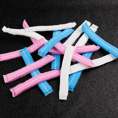 98pcs Disposable Non Woven Shower Cap Elastic Dust Cap Pink