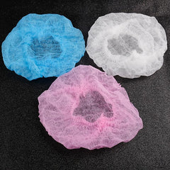 98pcs Disposable Non Woven Shower Cap Elastic Dust Cap Pink