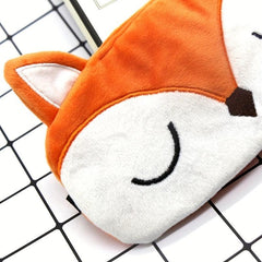 Orange Fox Sleep Mask Cartoon Animal Eye Shade Cover for Sleeping