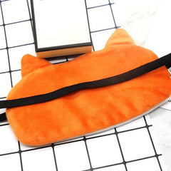Orange Fox Sleep Mask Cartoon Animal Eye Shade Cover for Sleeping