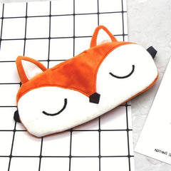 Orange Fox Sleep Mask Cartoon Animal Eye Shade Cover for Sleeping