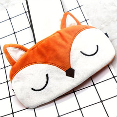 Orange Fox Sleep Mask Cartoon Animal Eye Shade Cover for Sleeping