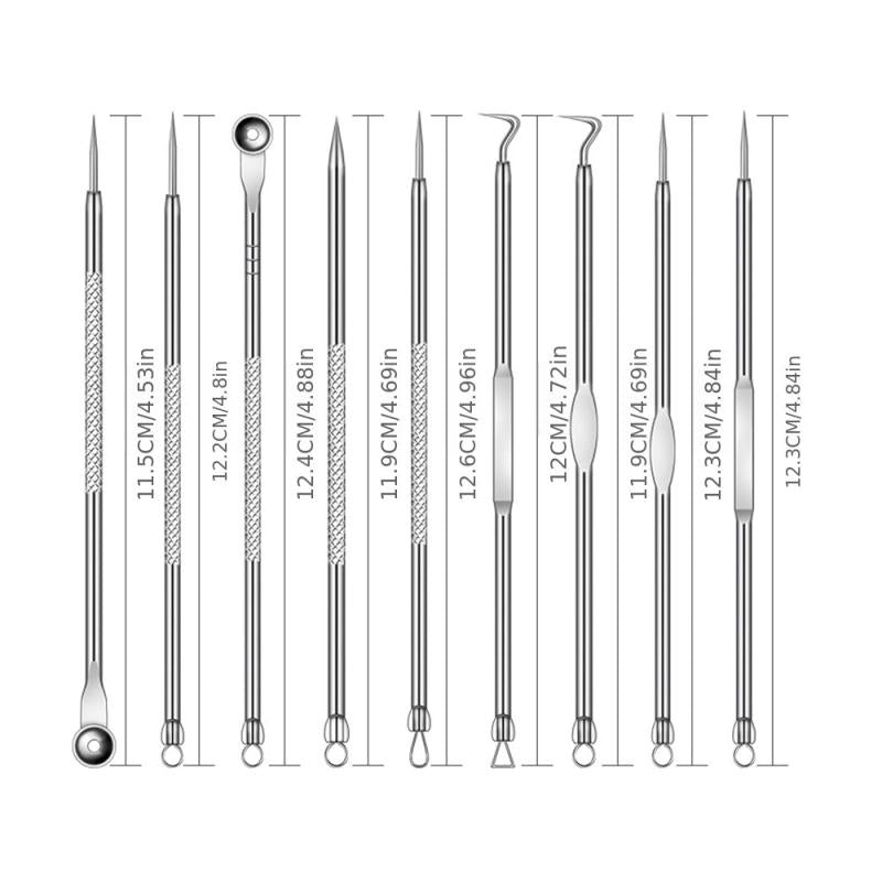 9pcs Needles Dots Cleaner Head Pore Cleanser Deep Cleansing Tool