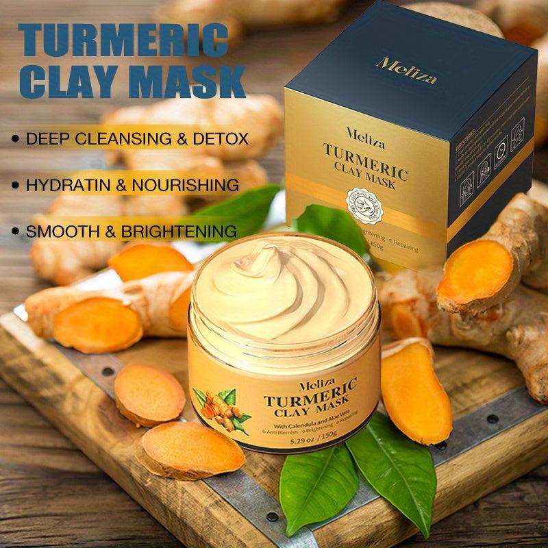 Turmeric Facial Cleansing Clay Mask - Deep Cleansing for Blackheads & Even Tone