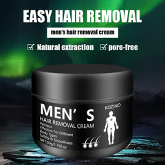 Men's Hair Removal Cream for Beards & Body, Gentle & Skin-Friendly