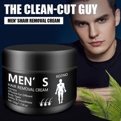 Men's Hair Removal Cream for Beards & Body, Gentle & Skin-Friendly