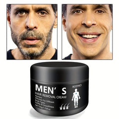 Men's Hair Removal Cream for Beards & Body, Gentle & Skin-Friendly