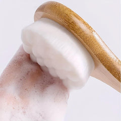 Long Handle Bath Shower Brush Soft Natural Bristles Back Cleaner