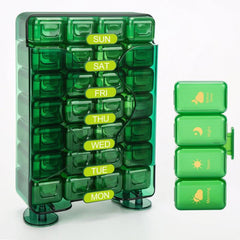 1pc Weekly Pill Organizer 4 Times A Pill Organizer With Drawer Large Pill Box