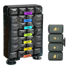 1pc Weekly Pill Organizer 4 Times A Pill Organizer With Drawer Large Pill Box
