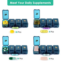 1pc Weekly Pill Organizer 4 Times A Pill Organizer With Drawer Large Pill Box