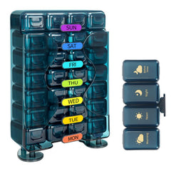 1pc Weekly Pill Organizer 4 Times A Pill Organizer With Drawer Large Pill Box