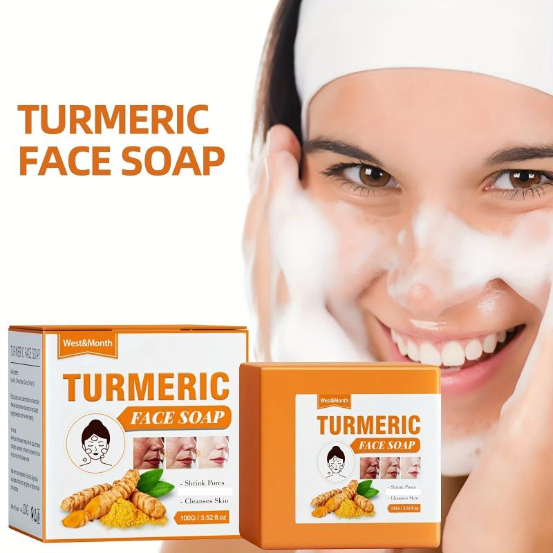 Turmeric Facial Soap Bar for Pores, Moisturizing & Purifying