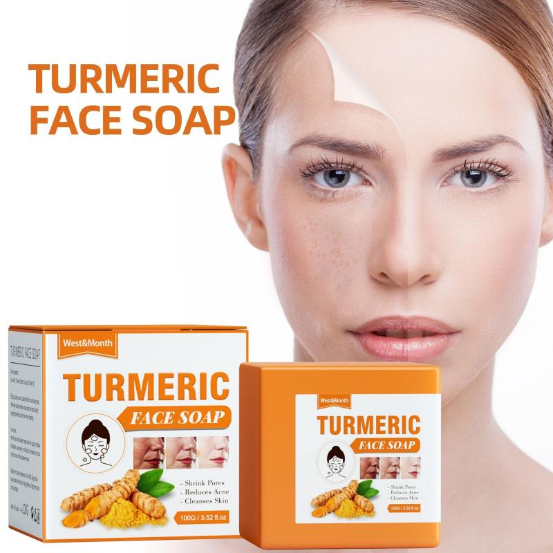 Turmeric Facial Soap Bar for Pores, Moisturizing & Purifying
