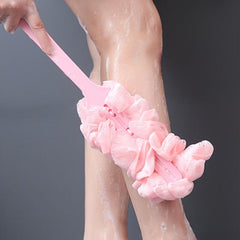 Long Handle Loofah Bath Body Brush Soft Sponge - Shower Loofah On A Stick