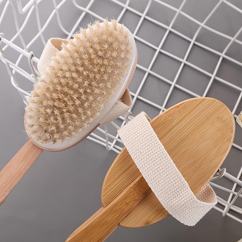 Solid Wood Bristle Shower Brush
