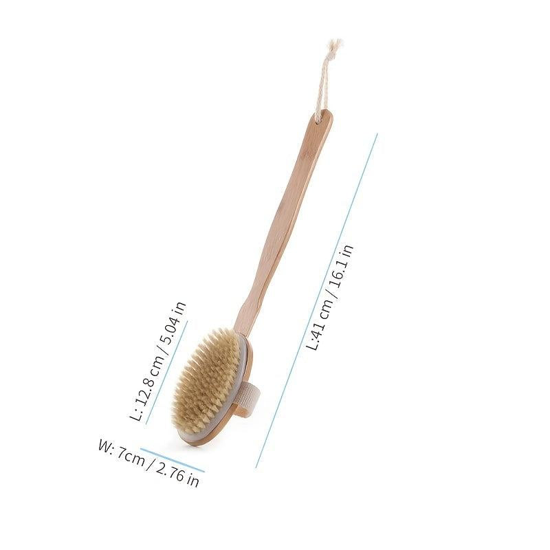 Solid Wood Bristle Shower Brush