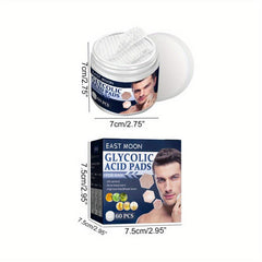60 Men's Salicylic Acid Pads for Acne Control & Pore Shrinkage