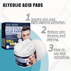 60 Men's Salicylic Acid Pads for Acne Control & Pore Shrinkage