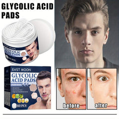 60 Men's Salicylic Acid Pads for Acne Control & Pore Shrinkage
