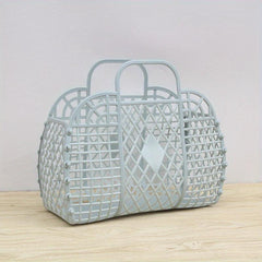 Plastic Portable Sundries Basket for Bathroom Organization