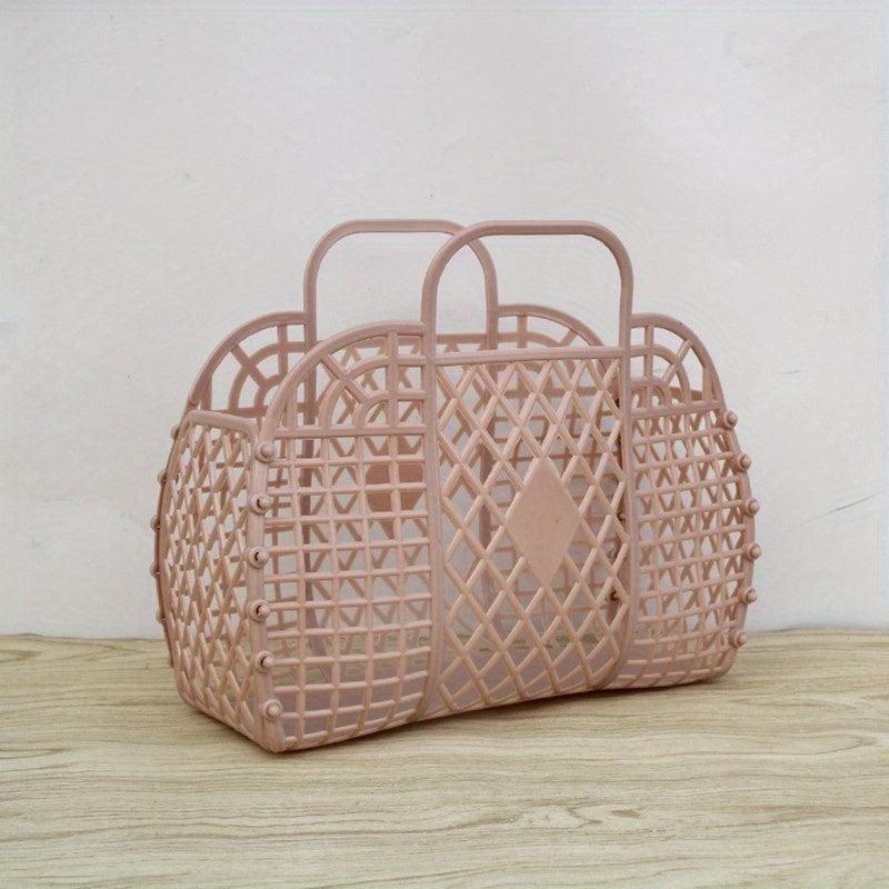 Plastic Portable Sundries Basket for Bathroom Organization