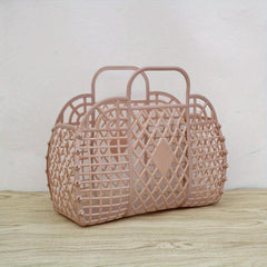 Plastic Portable Sundries Basket for Bathroom Organization